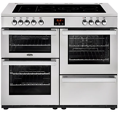 Belling Cookcentre 110E Electric Range Cooker with Ceramic Hob Stainless Steel